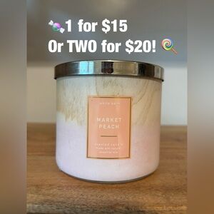 Bath and Body Works 3 Wick Candle Market Peach